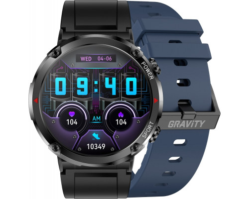 Smartwatch Gravity Zegarek męski SMARTWATCH GRAVITY GT21-5 BK/BU/BK