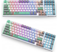 Onikuma ONIKUMA G38 Mechaniczna Gamingowa RGB : Kolor - biały/szary