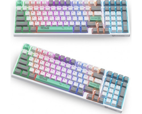 Onikuma ONIKUMA G38 Mechaniczna Gamingowa RGB : Kolor - biały/szary