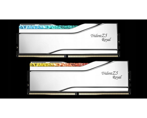 G.Skill G.SKILL TRIDENT Z5 ROYAL RGB DDR5 2X48GB 6400MHZ CL32 XMP3 SILVER F5-6400J3239F48GX2-TR5S