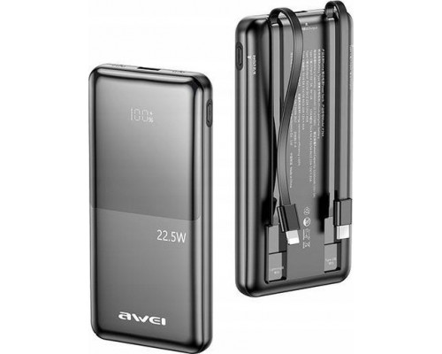 Awei AWEI PowerBank P76K 10000mAh 22.5W black/black Digital Display