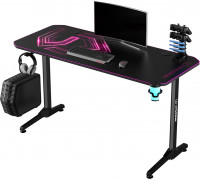 Gaming galds Ultradesk ULTRADESK Gaming galds dla gracza FRAG - PINK V3, 140x60 cm, 76 cm, z podkładką pod mysz, uchwyt na słuchawki i napój