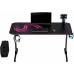 Gaming galds Ultradesk ULTRADESK Gaming galds dla gracza FRAG - PINK V3, 140x60 cm, 76 cm, z podkładką pod mysz, uchwyt na słuchawki i napój