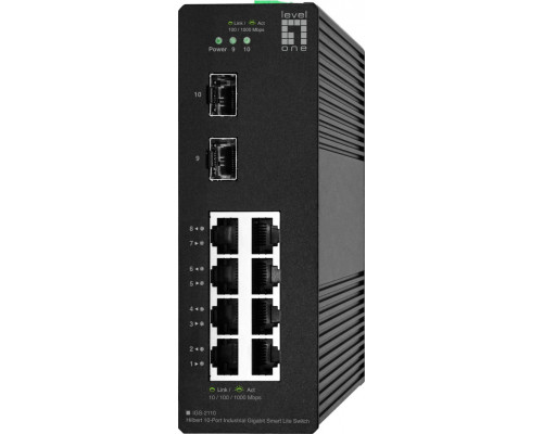 Switch LevelOne LevelOne Switch 10x GE IGS-2110   2xSFP, 8xRJ45 Ports     sw