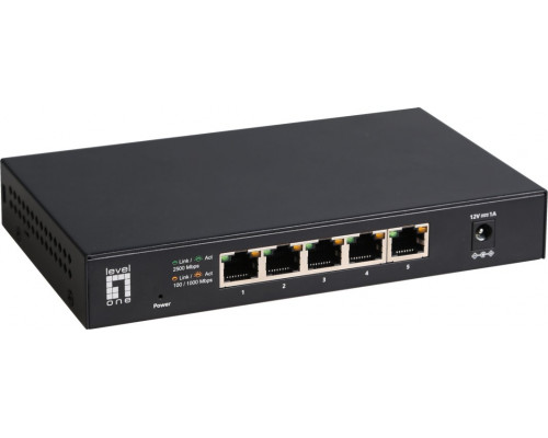 Switch LevelOne LevelOne Switch  5x GE GEU-0525       2.5GbE 100/1000Mbps sw