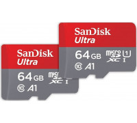 SD  SanDisk Ultra MicroSDXC 64 GB + 64 GB Class 10 UHS-I/U1 A1  (SDSQUAB-064G-GN6MT)