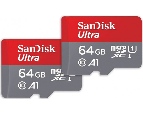 SD  SanDisk Ultra MicroSDXC 64 GB + 64 GB Class 10 UHS-I/U1 A1  (SDSQUAB-064G-GN6MT)
