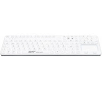 Gett GETT GCQ Cleantype Prime Panel+ Silikonowa klawiatura do zabudowy z podświetleniem, touchpadem i blokiem NUM IP65 USB Kolor: biały Układ: DE