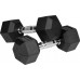 Rebel Dumbbells cast iron gumowane HEX 2x7 kg REBEL ACTIVE