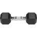 Rebel Dumbbells cast iron gumowane HEX 2x7 kg REBEL ACTIVE