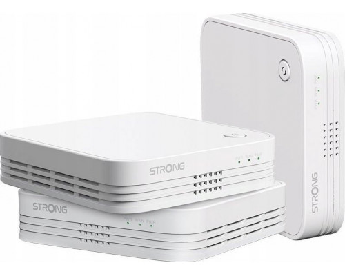 Strong Strong WI-FI MESH HOME TRIO PACK 1200 Dual-band (2.4 GHz/5 GHz) Wi-Fi 5 (802.11ac) Biały 3 Wewnętrzne