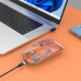 Manhattan MANHATTAN Funkmaus USB-A 4Tasten RGB LED orange transparent