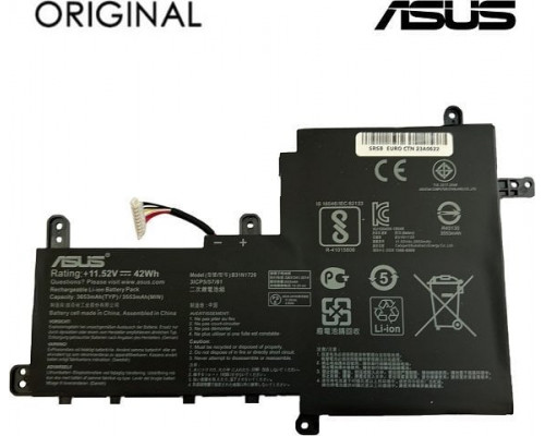 Extra Digital Nešiojamo kompiuterio baterija ASUS B31N1729, 3653mAh, Original