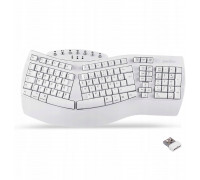 Perixx Perixx Periboard-612W DE, wireless ergonomic split keyboard, white