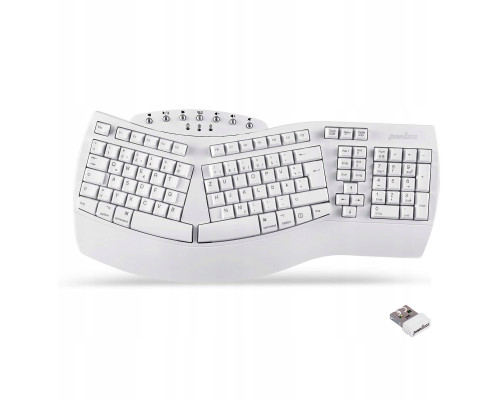 Perixx Perixx Periboard-612W DE, wireless ergonomic split keyboard, white