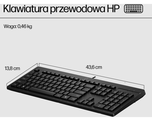 HP 125 Wired Keyboard Portugalia