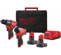 Milwaukee Milwaukee Akumuliatorinis įrankių kompl. M12 FPP2A2-402X 12V (M12 FPD2 ir M12 FID2) 2x4,0Ah Li-Ion