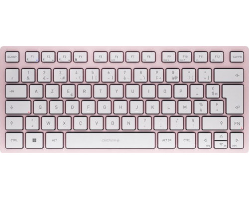 Cherry CHERRY KW 7100 MINI BT klawiatura Uniwersalne Bluetooth AZERTY Francuski Różowy