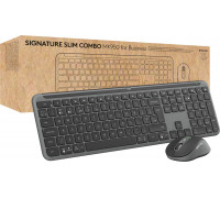 Logitech Logitech MK950 Signature for Business klawiatura Dołączona myszka Biuro RF Wireless + Bluetooth QWERTY Amerykański międzynarodowy Grafitowy