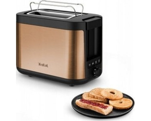 Tefal Tefal Coppertinto TT430G10 Toaster, 850 W, black/copper, Gold | TEFAL