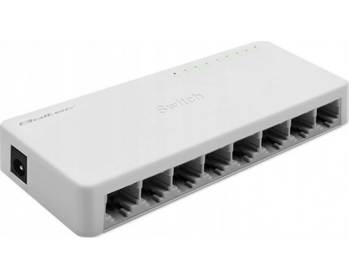 Switch Qoltec    8 x port RJ45 | 1000Mbps | Fast      Ethernet | LAN