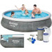 Bestway Inflatable swimming pool garden Fast Set with pump, 396x84 cm Lumarko!