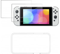 Braders 2x Swith kło Hartowane + Set Montażowy for Nintenfor Switch 2019