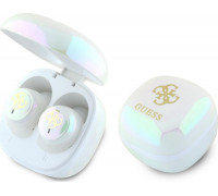 Guess Guess Bluetooth headphones GUTWSJ144ESH TWS + docking station white/white Iridescent 4G Printed Logo