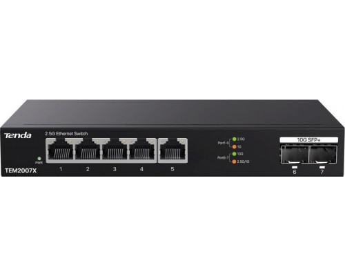 ML Switch  Tenda TEM2007X 5x2,5GbE 2x10G SFP+