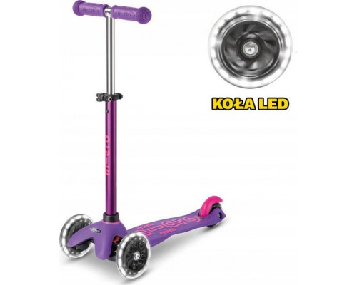 Micro hulajnoga Mini Deluxe LED Purple/Pink