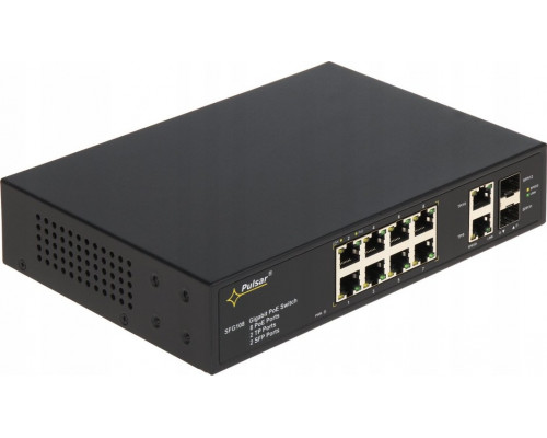Switch Pulsar SFG108 Switch przemyslowy PoE 12-port