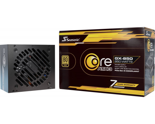 Seasonic Core GX 80 PLUS Gold Netzteil, modular, ATX 3.1, PCIe 5.1 - 850 Watt, schwarz