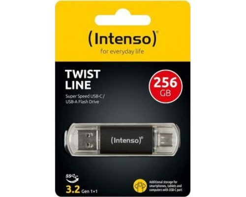 Intenso Twist Line         256GB USB Stick 3.2  USB-C 'amp; USB-A