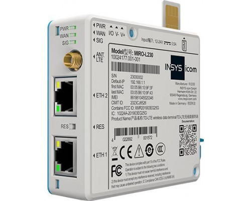 INSYS icom MIRO-L230 LTE-internationale Frequenzen VPN-Option