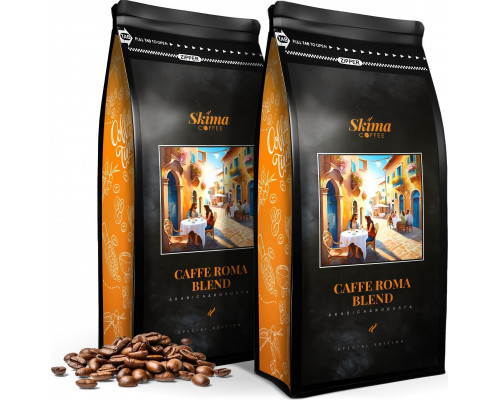SkimaCoffee Zestaw 1kgX2 CAFFE ROMA BLEND (SPECIAL EDITION) Świeżo Palona do ekspresu
