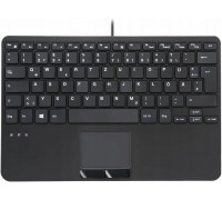 Perixx PERIBOARD-525 DE B Mini-USB-klawiatura z touchpadem czarny