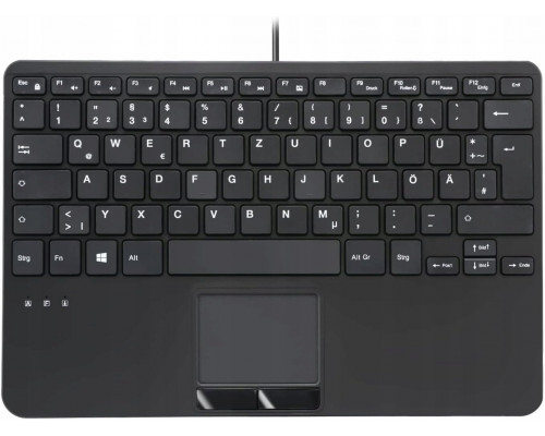 Perixx PERIBOARD-525 DE B Mini-USB-klawiatura z touchpadem czarny