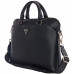 Bag Guess Grained Zipper Pocket Triangle Logo 15" black
