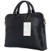 Bag Guess Grained Zipper Pocket Triangle Logo 15" black