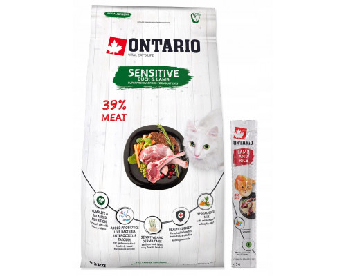 Ontario Cat Sensitive/Derma 2kg (Jautrioms)