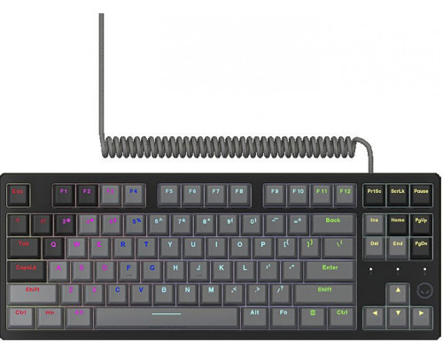 LORGAR Gamingowa Azar 514, przewodowa mechaniczna, RGB, Czarna