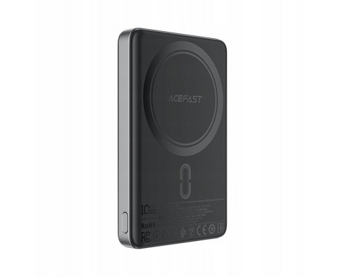 Acefast M12-10000 PD20W ultra-cienki, zgodny z MagSafe - black