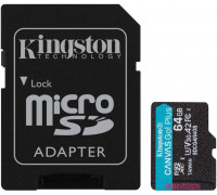 SD  Kingston Canvas Go! Plus (Gen4) MicroSDXC 64 GB Class 10 UHS-I/U3 A2 V30 (SDCG4/64GB)
