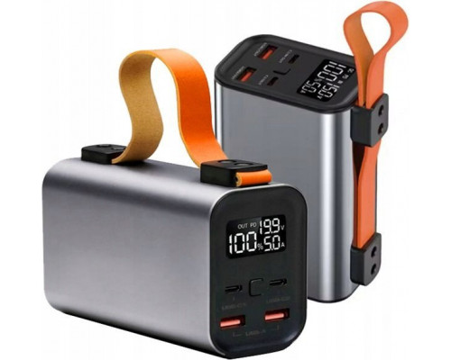 MOCNY POWERBANK 100W 30000mAh AMPEROMIERZ WOLTOMIERZ LATARKA LED 2xPD 2xUSB