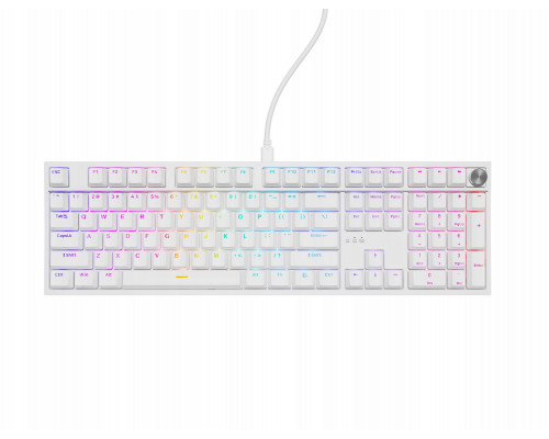 KLAWIATURA DLA GRACZY GENESIS THOR 404 US PODŚWIETLENIE RGB MECHANICZNA BIAŁA OUTEMU PEACH SILENT