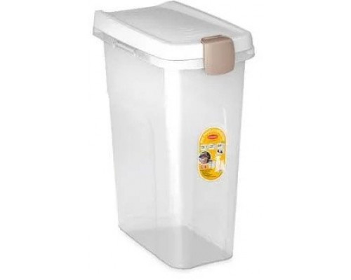 Container for storing pet food 10kg 25L 39x24x51cm transparent/white 8003507984509