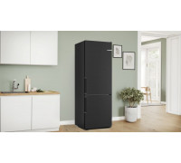 Bosch  NoFrost  440 L  augstums 203 cm  melna - Ledusskapis