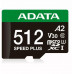 SD  ADATA Speed Plus MicroSDXC 512 GB Class 3 UHS-I/U3 A2 V30 (UD512GUI3V30A2SP-RA1)