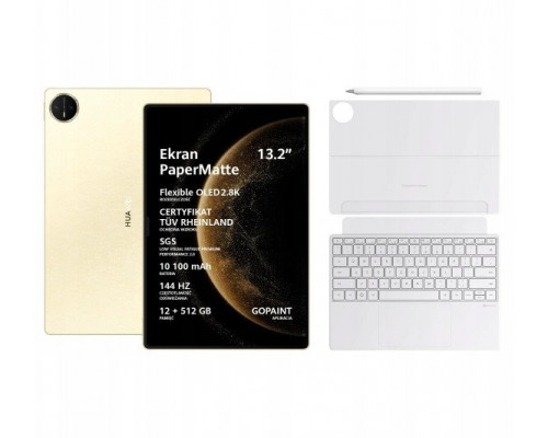 Huawei MatePad Pro 13,2" 12/512GB PaperMatte złoty + klawiatura + rysik