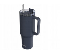 Quokka Stream - Thermal mug of steel stainlessj 1200 ml with a straw (Graphite)